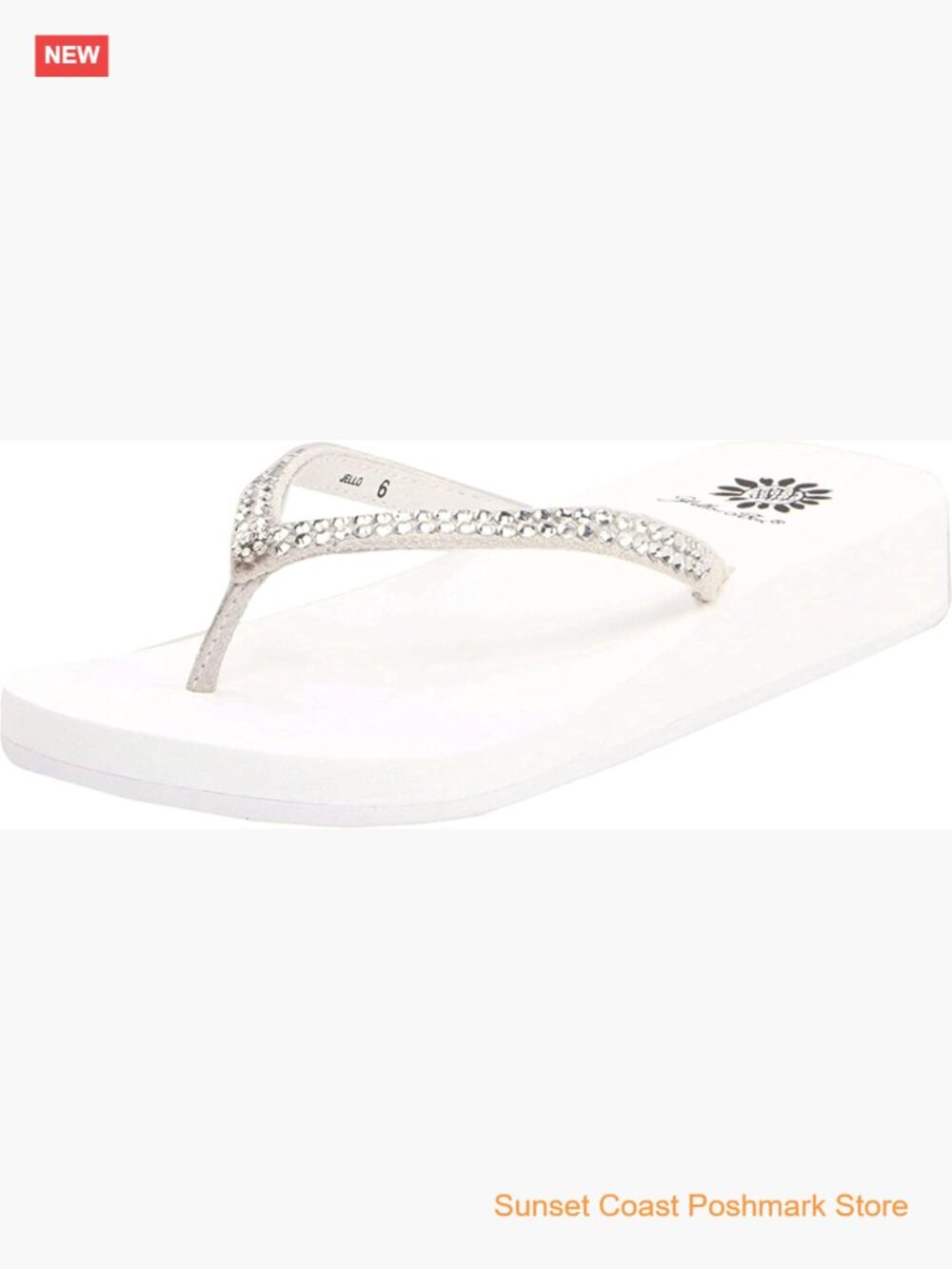 Crystal Czech Rhinestone Thong Sandal Wedge
